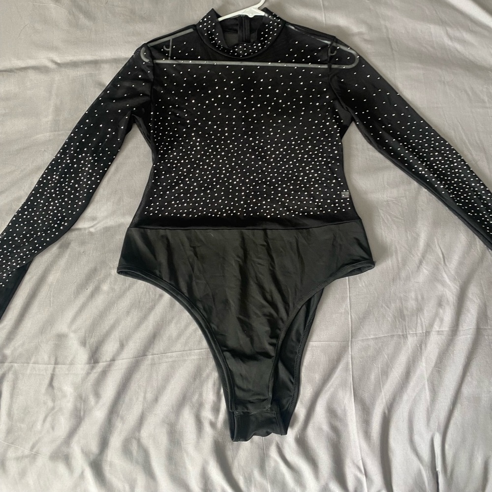 Lrady Womens mesh turtleneck bodysuit